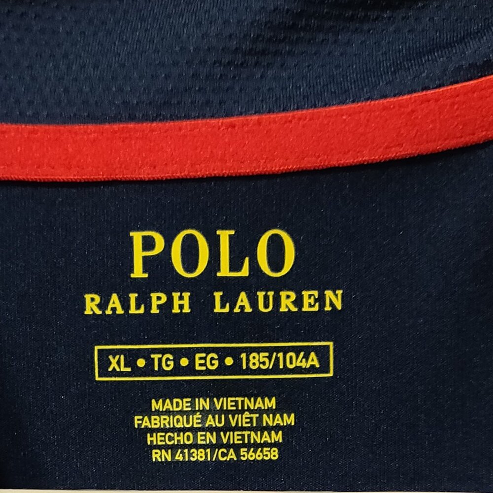Polo Ralph Lauren US Open Navy Blue 1/4 Zip Pullover Shirt Men's XL - Picture 2 of 5